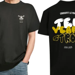 TSHIRT "TEN YEARS STRONG" Anniversaire 10 ans